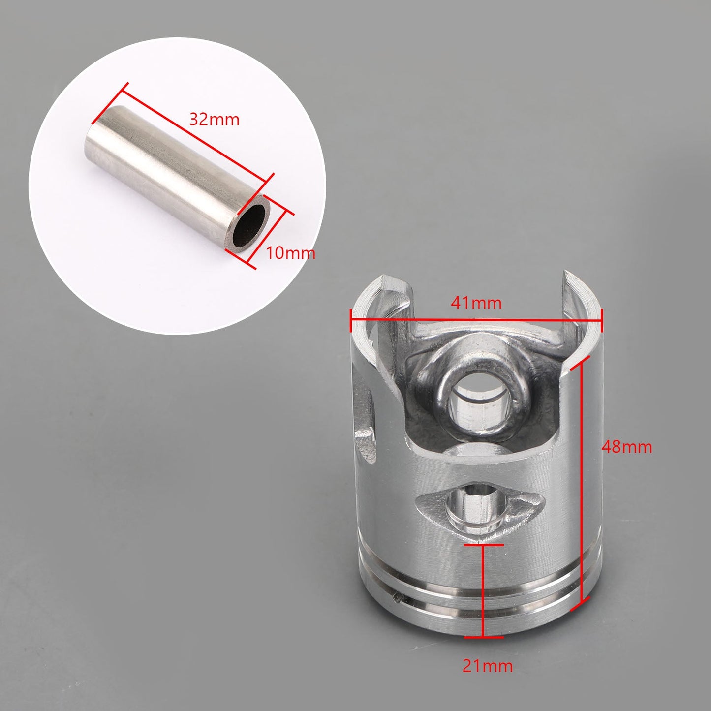 Kit clip perno anello pistone per Can-Am Mini Ds Quest 50 2002-2006 STD(40mm)0.25MM(40.25mm)0.50MM(40.50mm)0.75MM(40.75mm)1.00MM(41mm)Diametro generico