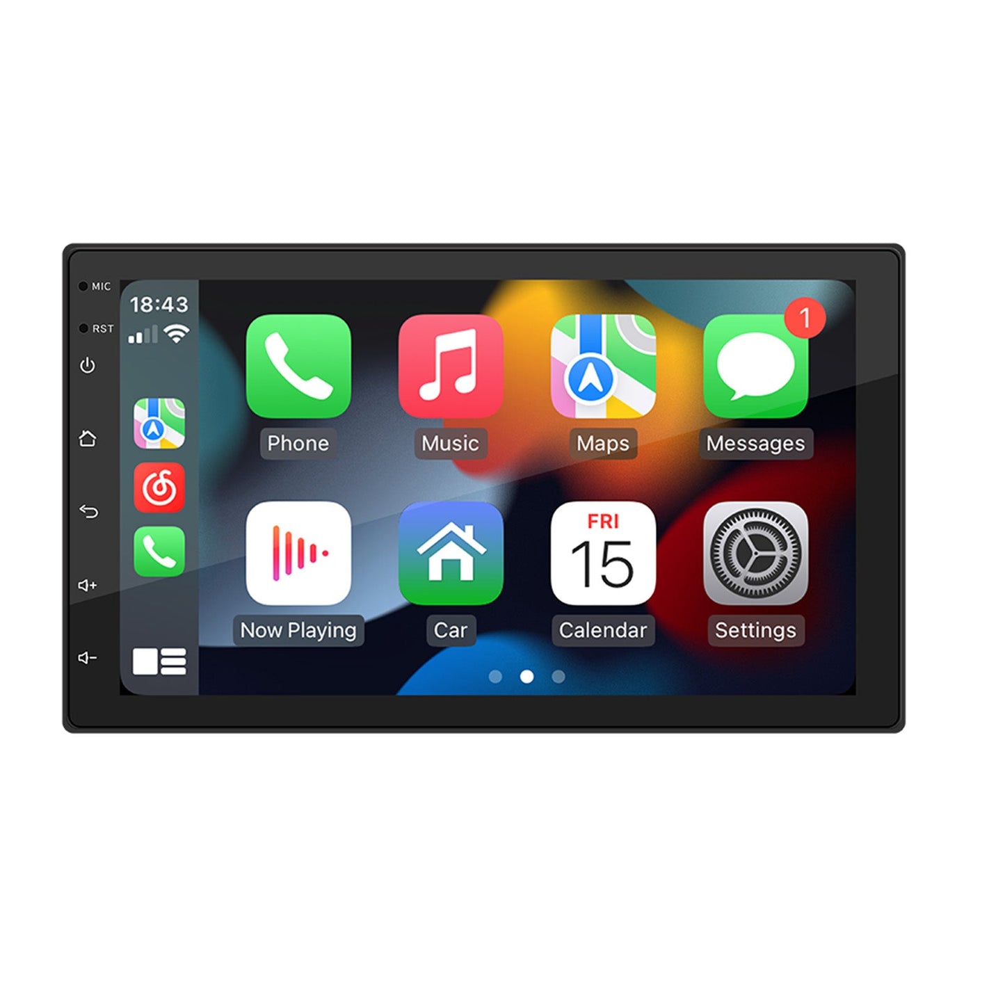 Lettore MP5 stereo per auto Android 10 da 7" 2G+64G Quad Core GPS WiFi Bluetooth Carplay