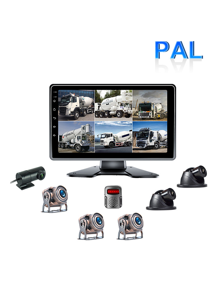 Versione touch IPS da 10,1 pollici 1024*600 con BSD per camion camper + 4 telecamere di backup