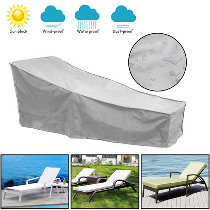 Impermeabile Silver Sun Lounge Chair Dust Oxford Outdoor Mobili da giardino Cover