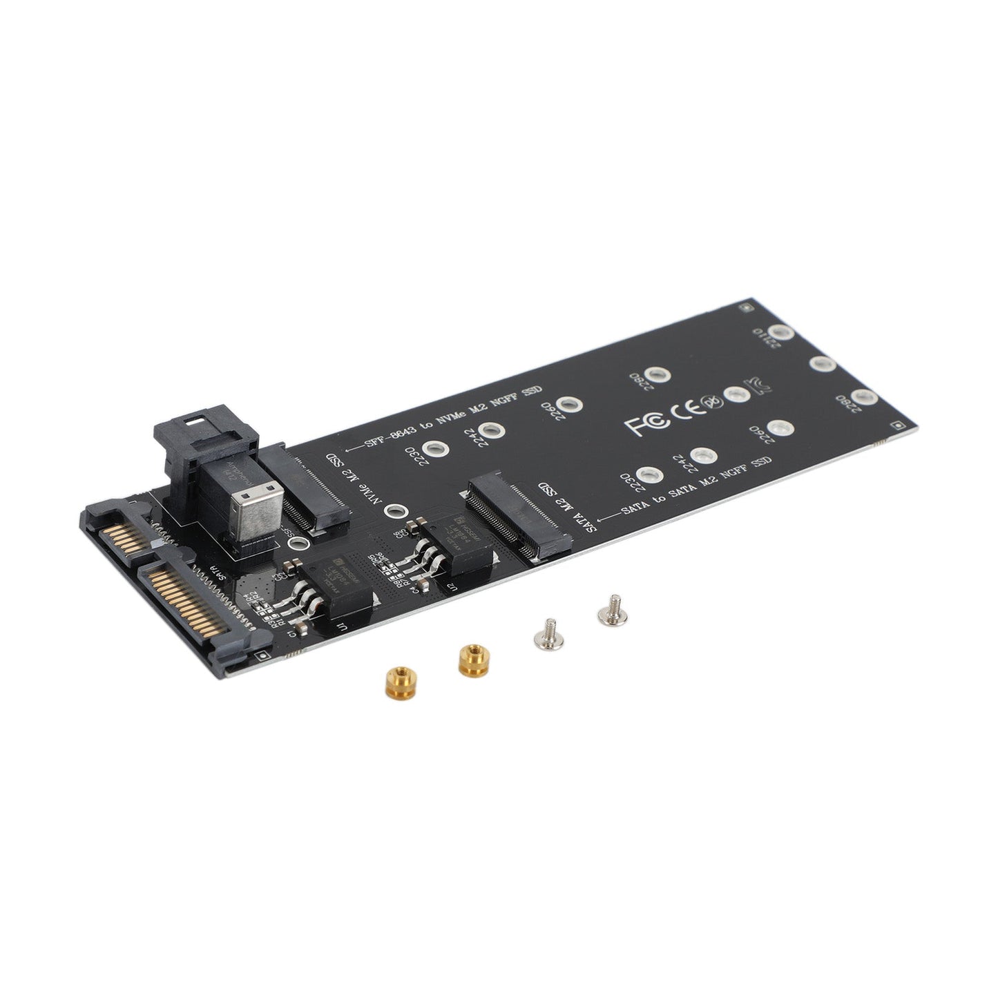 Disco rigido M2 da SFF-8643 a U2 NGFF Adattatore M-Key da M-Key a HD SAS NVME PCIe SSD SATA