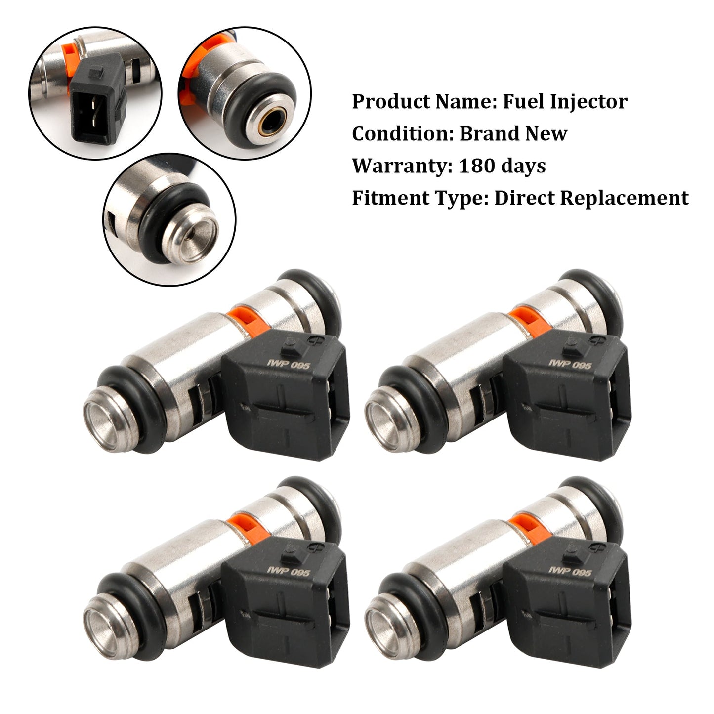 4PCS Iniettore di carburante IWP095 per Fiat Punto 1.4L 2007-2009 Fit Fiat Palio 1.6L