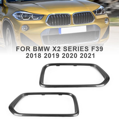 2018-2021 BMW X2 Serie F39 Rivestimento del telaio della griglia del paraurti anteriore in fibra di carbonio