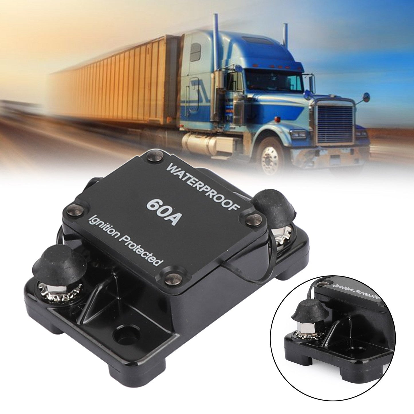 Fusibile interruttore automatico 60A AMP 12-48V DC Interruttore di ripristino automatico per barca per auto IP67