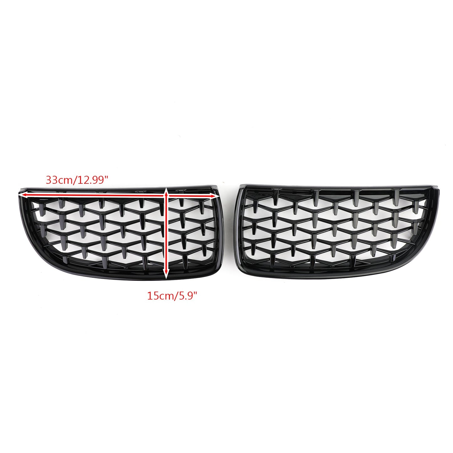 Meteor Black Rene Griglia Mesh Griglia Fit BMW E90 Serie 3 Berlina 2005-2008 Generico