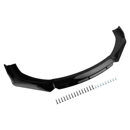 4 pezzi protezione diffusore splitter kit corpo labbro paraurti anteriore universale per auto nero
