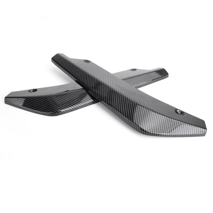 2PCS Car Rear Bumper Fin Canard Splitter Diffusore Valence Spoiler Lip Carbon Fiber Look Generico