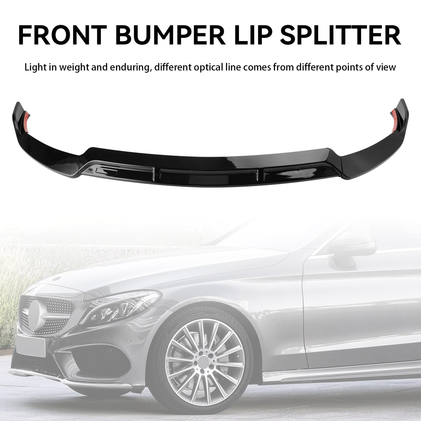 Labbro dello splitter anteriore adatto per Mercedes Benz Classe C W205 C205 2019-2021 Stile Brabus
