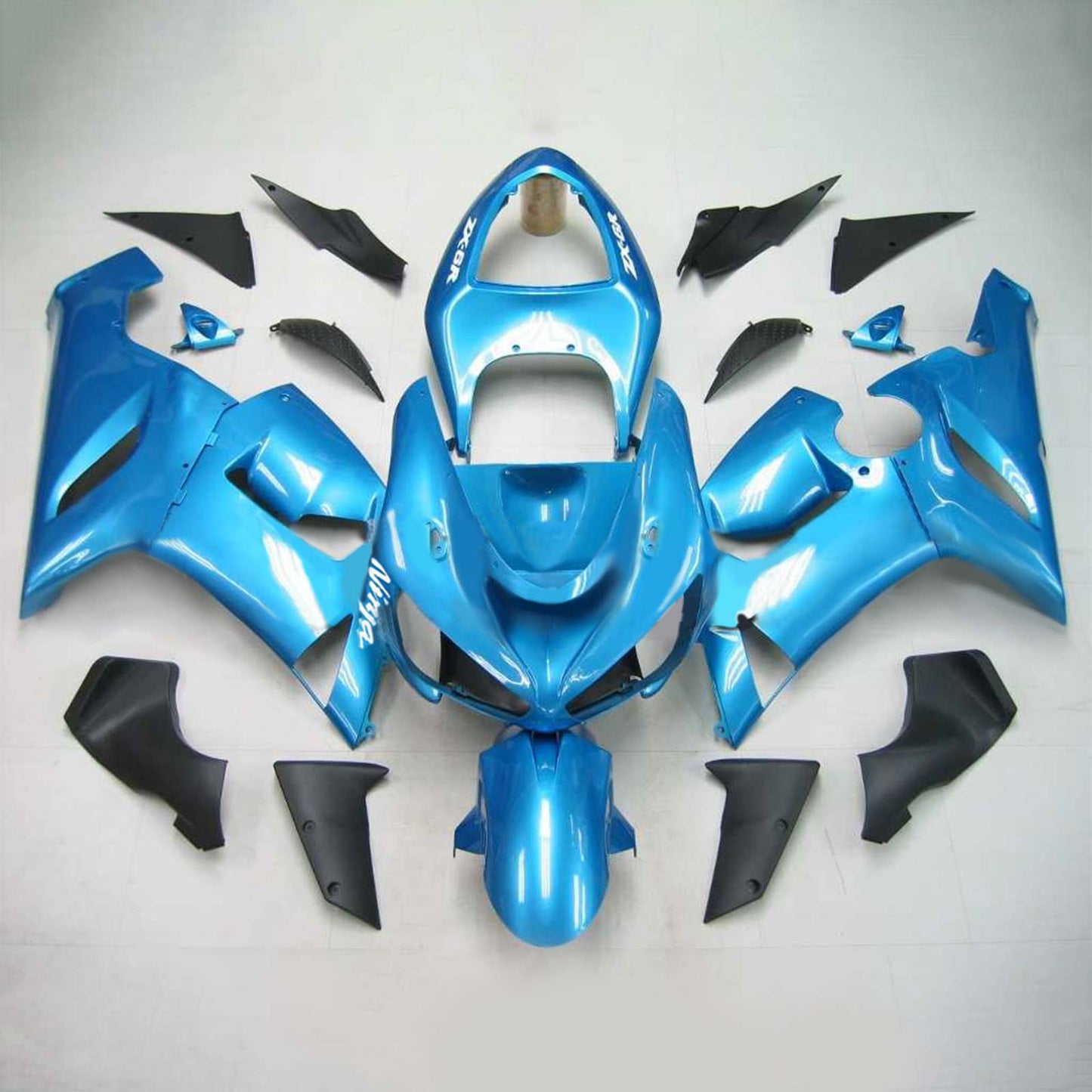 Amotopart Kawasaki 2005-2006 ZX6R 636 All Blue Fearing Kit