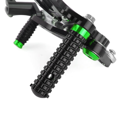 Pedane Pedane CNC Alu Verde Fit per Kawasaki Ninja EX 250 / 400 2018-2020 Generico