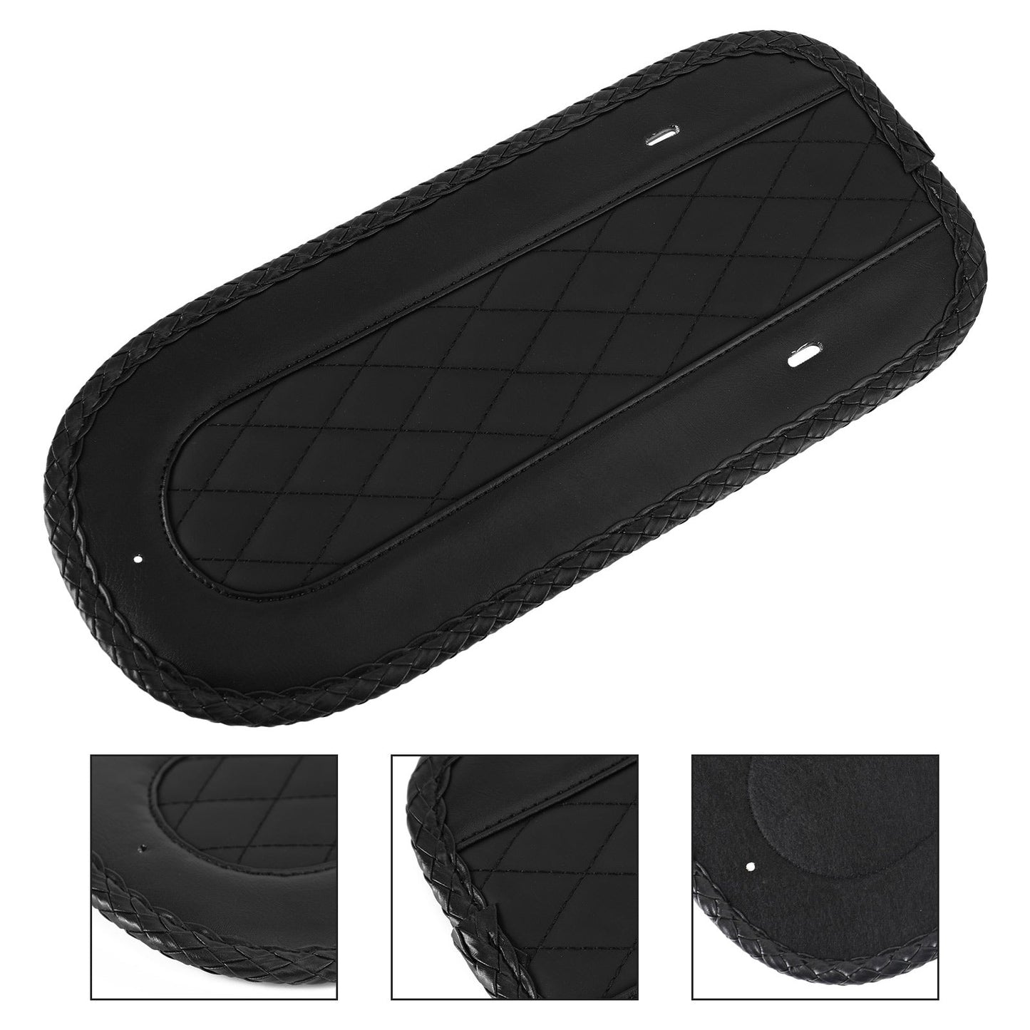 Sella monoposto in pelle PU con bretelle parafango posteriore per Touring Road Glide FLHX 2008-2020 Generico