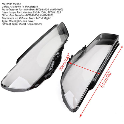 Copertura faro Lente faro per Audi A3 2013-2016 Chiaro generico