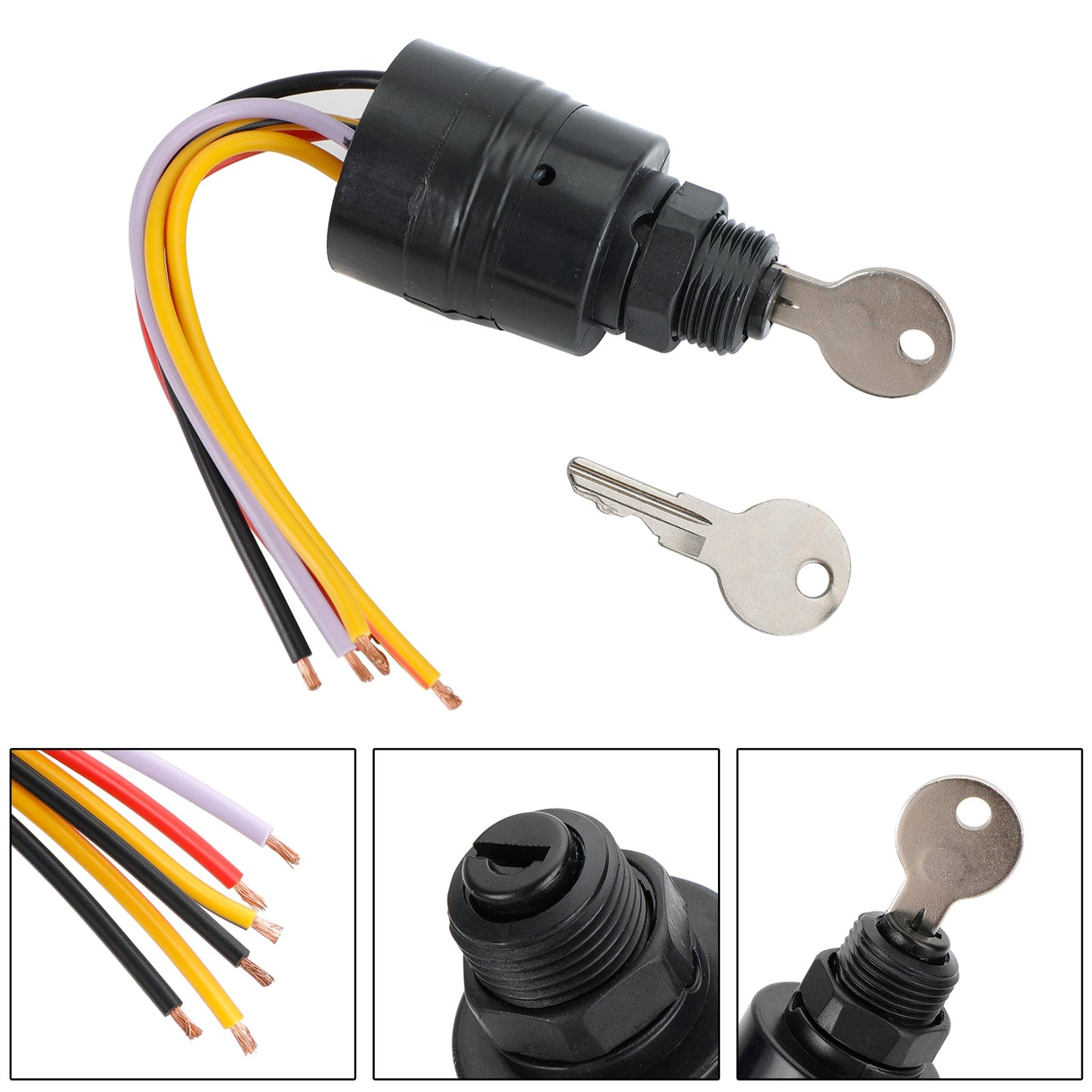 Interruttore a chiave di accensione per barche adatto per Mercury Marine 87-17009A2 Sierra MP41070-2