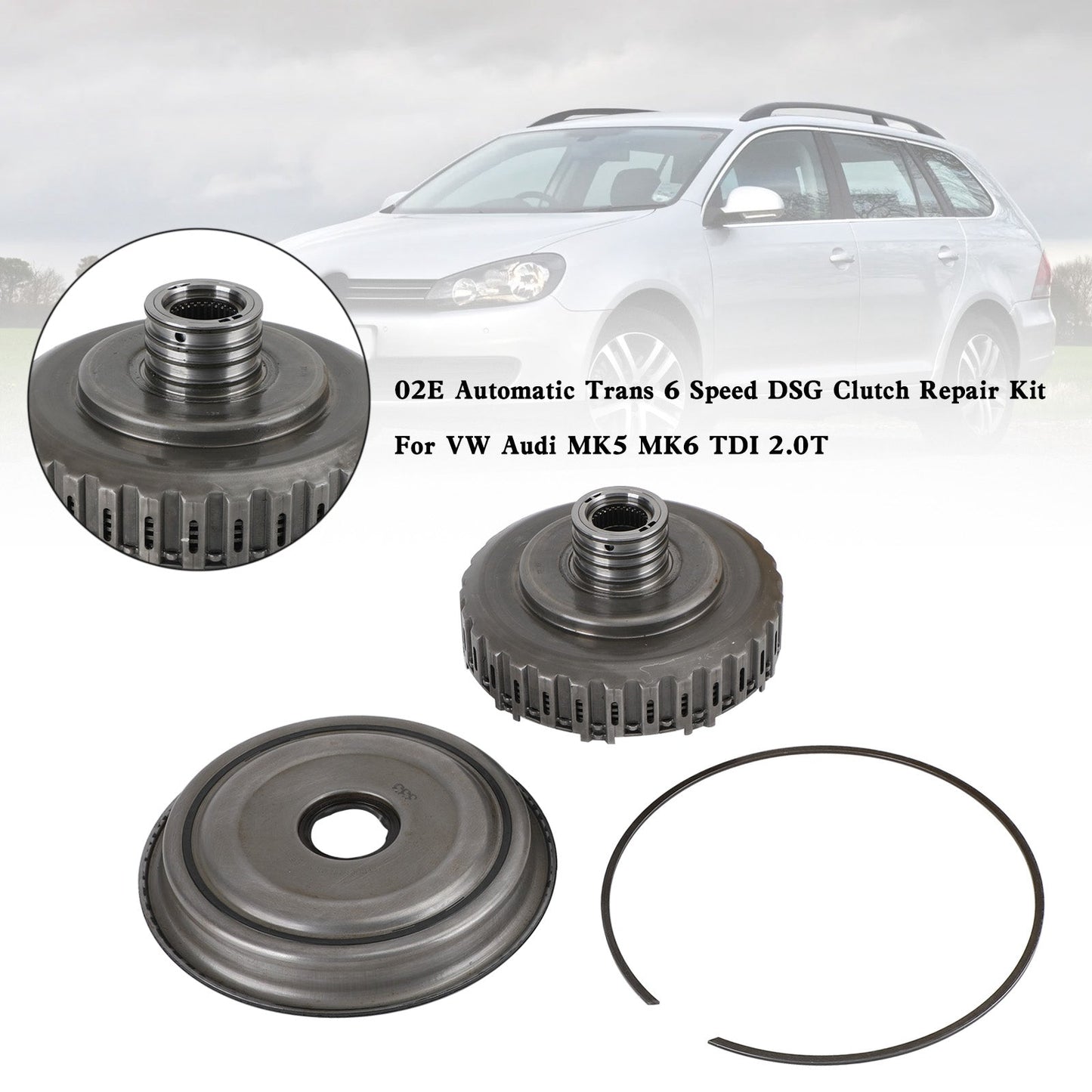2004-2006 Volkswagen New Beetle Convertible 02E Automatic Trans 6 marce DSG kit di riparazione frizione
