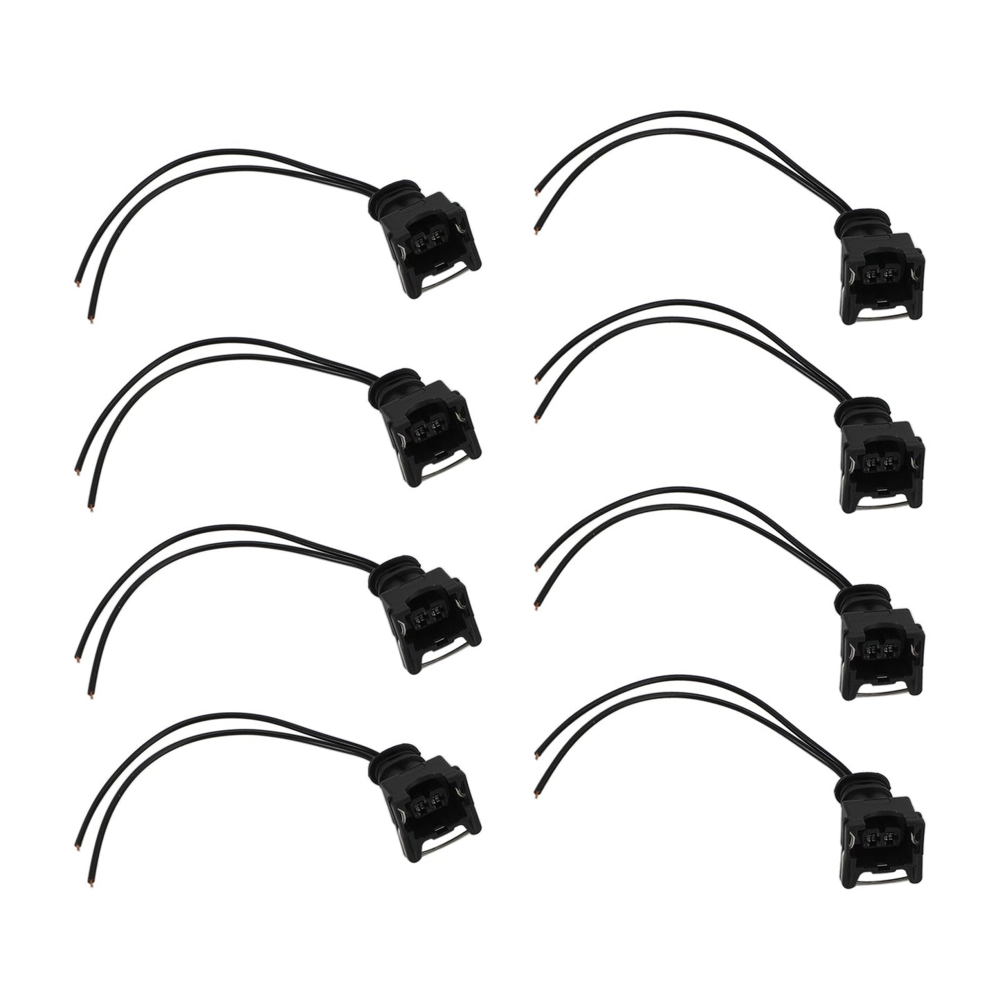 8PCS EV1 OBD1 Pigtail Cut Splice Iniettori di carburante Connettore Spine di cablaggio Clip