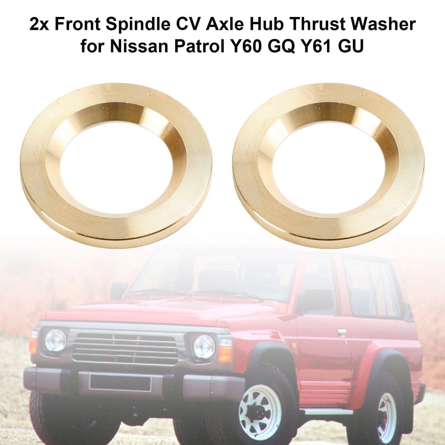 2x Rondella reggispinta mozzo asse CV perno anteriore per Nissan Patrol Y60 GQ Y61 GU
