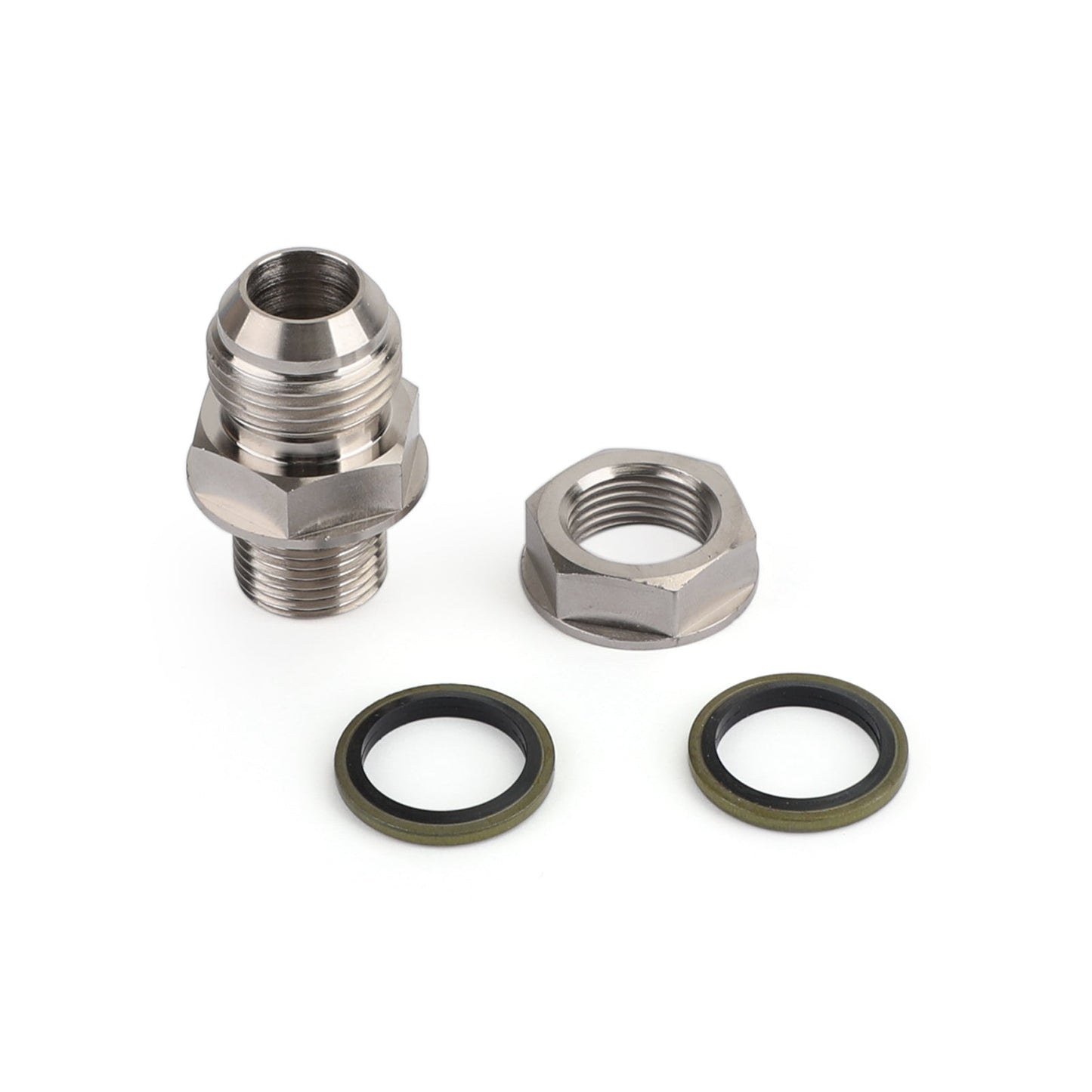 Adattatore per tappo di scarico della coppa dell'olio del turbo, raccordo da 10AN a M18x1,5 argento generico