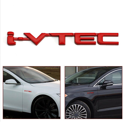 3D Metal i-VTEC Car Trunk Rear Turbo Fender Distintivo dell'emblema Decalcomanie Adesivi Argento Generico