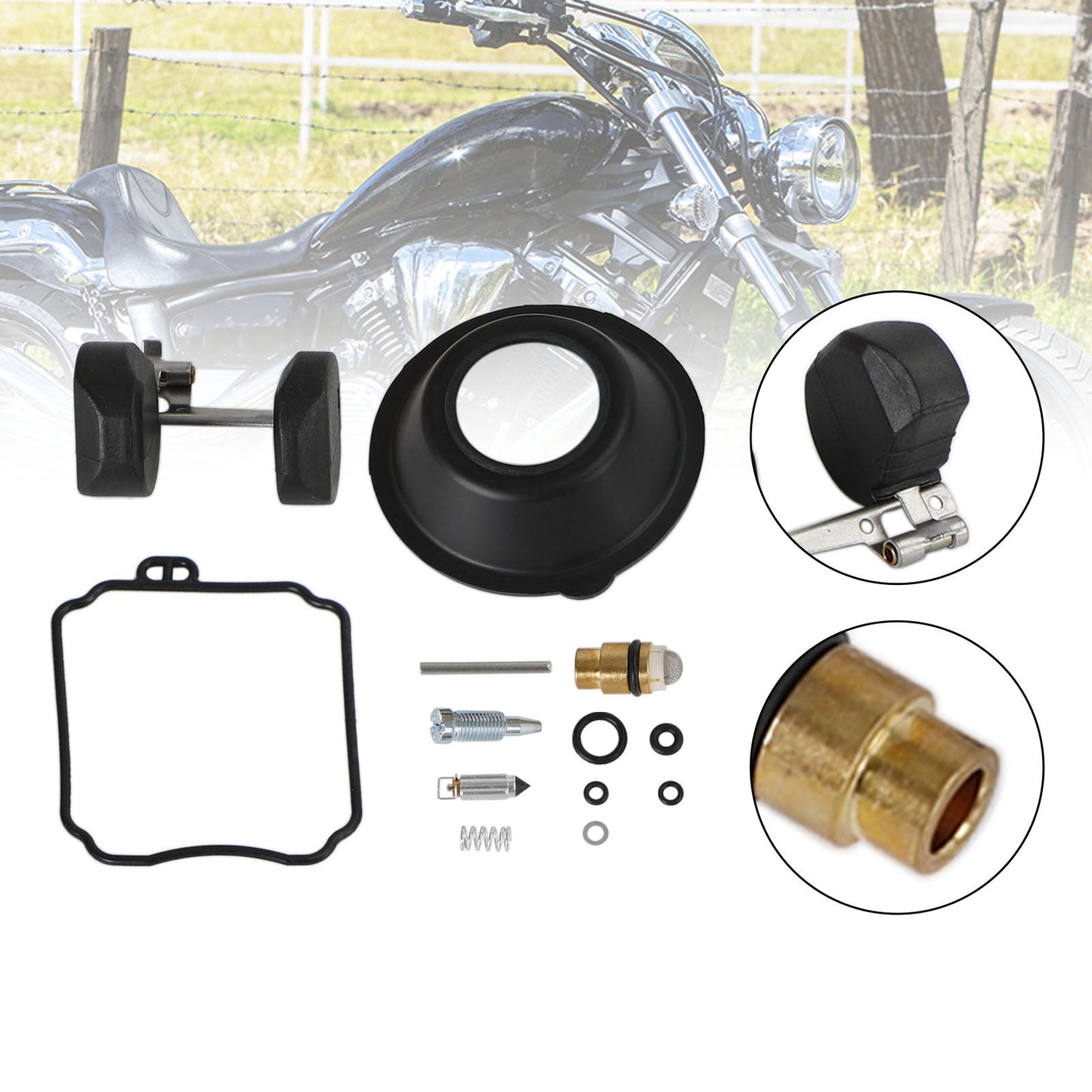 Yamaha XV250 Virago XVS650 V-STAR Carburatore Carb Rebuild Kit di riparazione