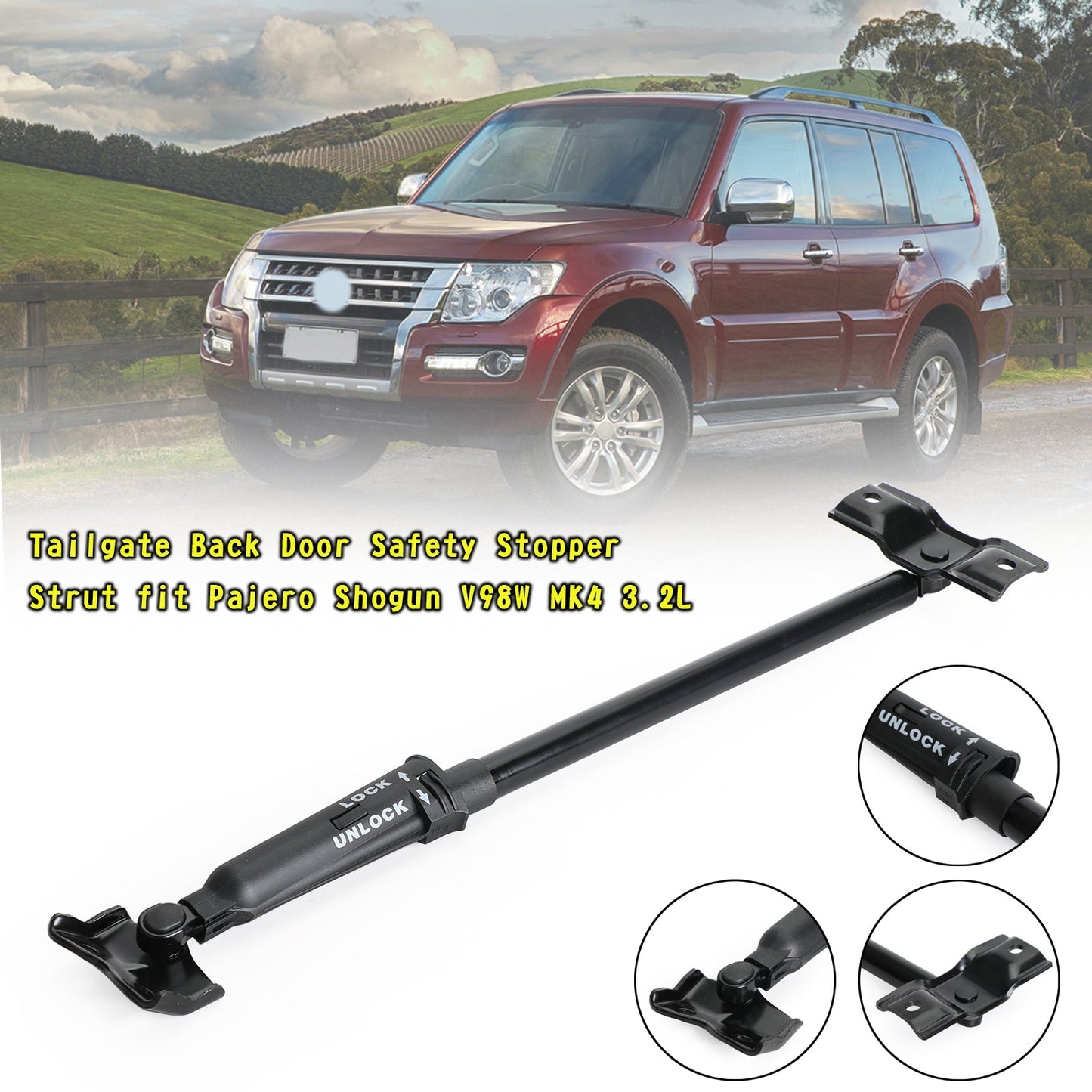 2006 Per Mitsubishi Pajero NW NX 3.2L Diesel 5822A001 Portellone Posteriore Porta Tappo di Sicurezza Puntone Generico