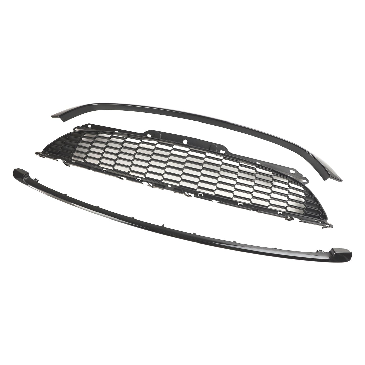 MINI R55 Cooper S e JCW 5 porte Estate 2008-2014 3 pezzi Griglia anteriore nera lucida