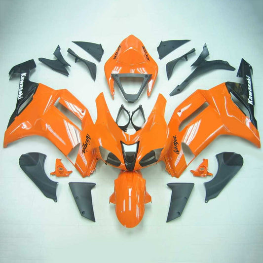 Amotopart Kawasaki 2007-2008 ZX6R 636 Kit di rivestimento arancione