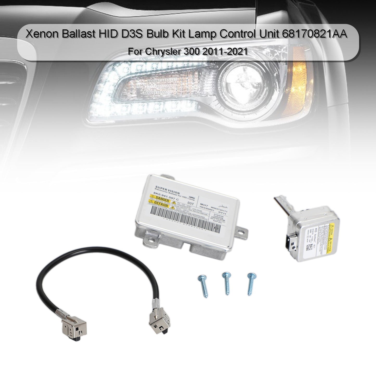 Xenon Ballast HID D3S Lampadina Unità di Controllo 68170821AA Per Chrysler 300 11-21 Generico