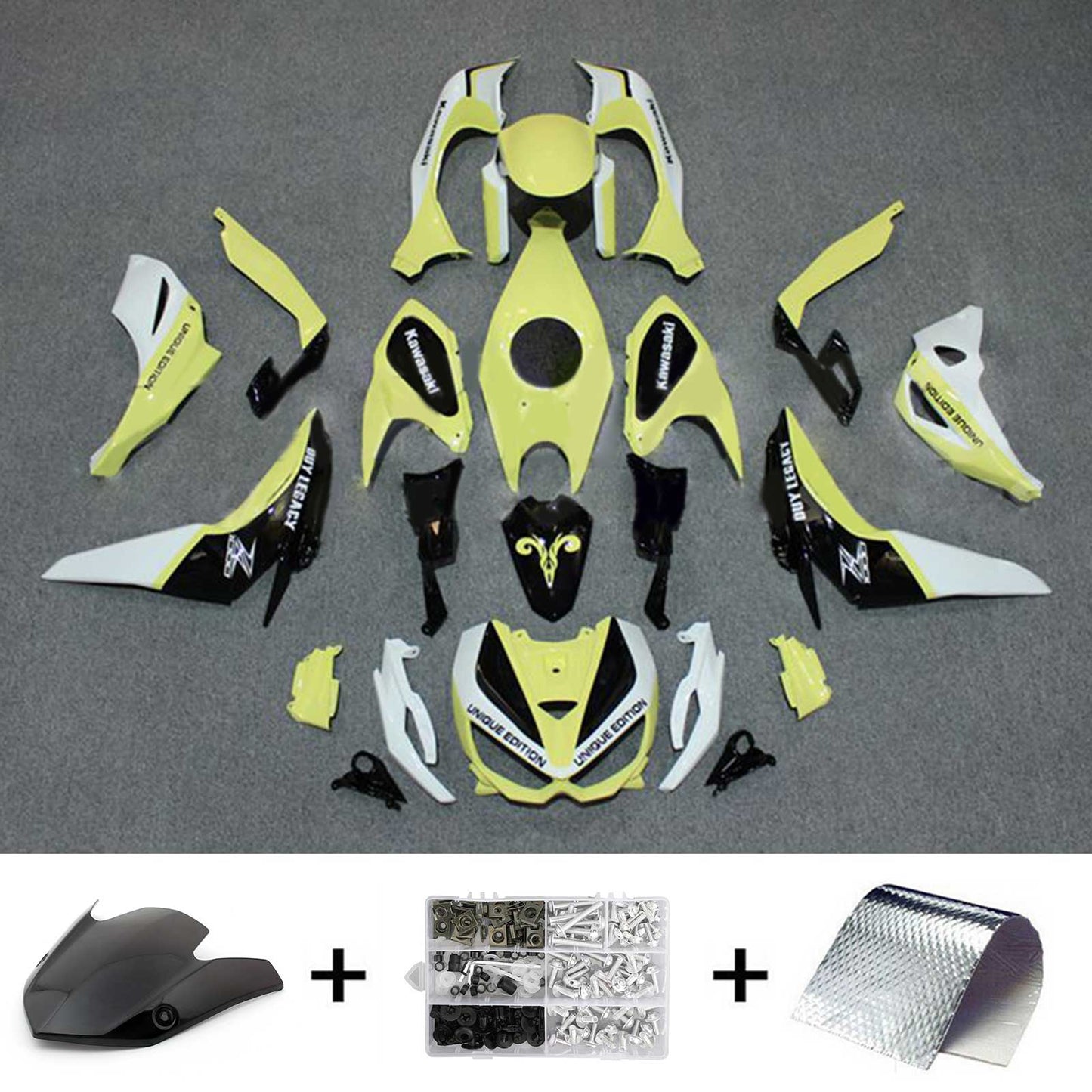 Amotopart Kawasaki Z1000 2014-2017 Kit carena Carrozzeria Plastica ABS