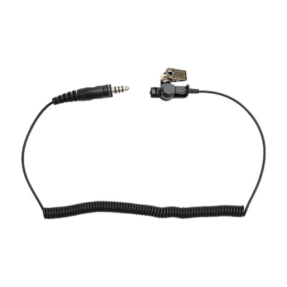 Per Hytera PD415 PD500 PD565 6Pin U94 PTT 7.1-A3 Cuffia a tubo singolo trasparente