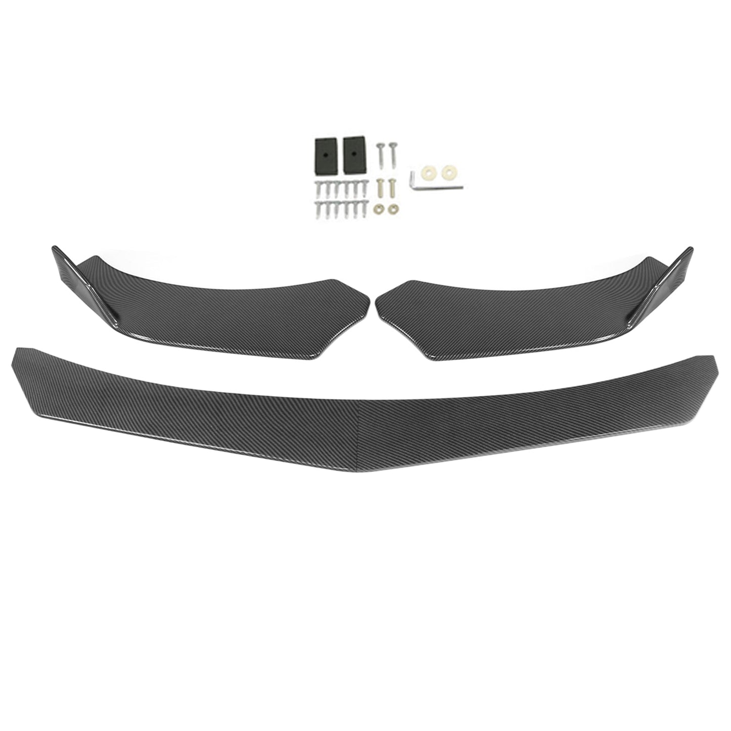 4 pezzi kit corpo labbro paraurti anteriore universale spoiler Fit GMC Honda Civic fibra di carbonio generico