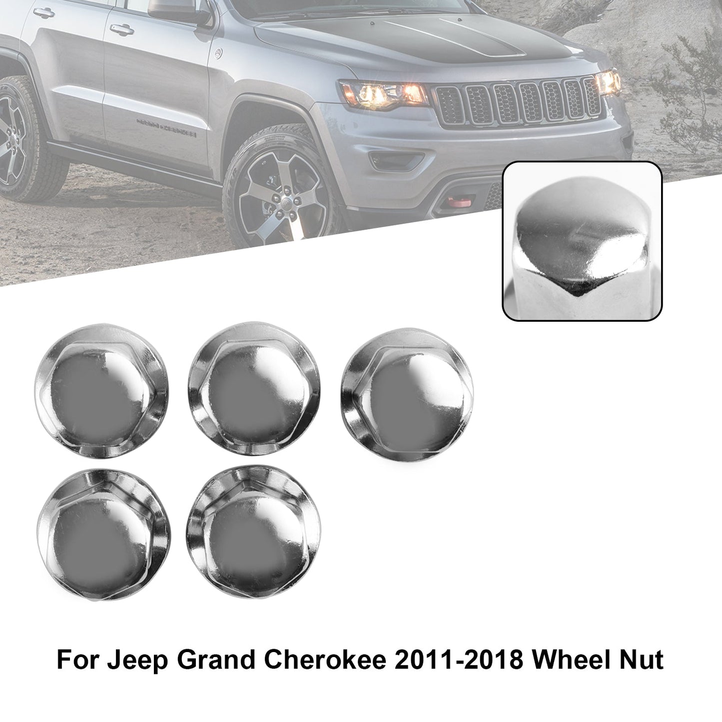 Dadi da 5 pezzi adatti per Ram 1500 per Jeep Grand Cherokee Wrangler 2012-2018 14x1.5