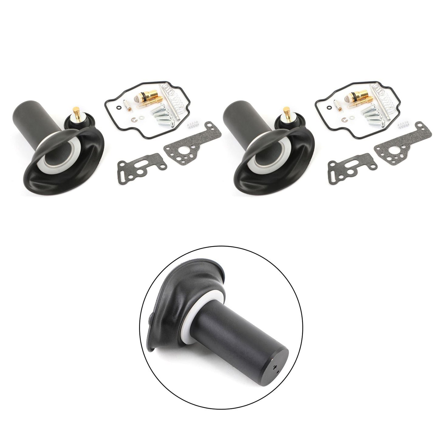 2set Carburatore Kit di Riparazione Stantuffo Diaframma per Yamaha VIRAGO 535 XV535 1990-01 Generico