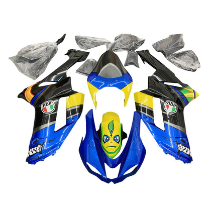 Amotopart Kawasaki ZX6R 636 2007-2008 Kit carena Carrozzeria Plastica ABS