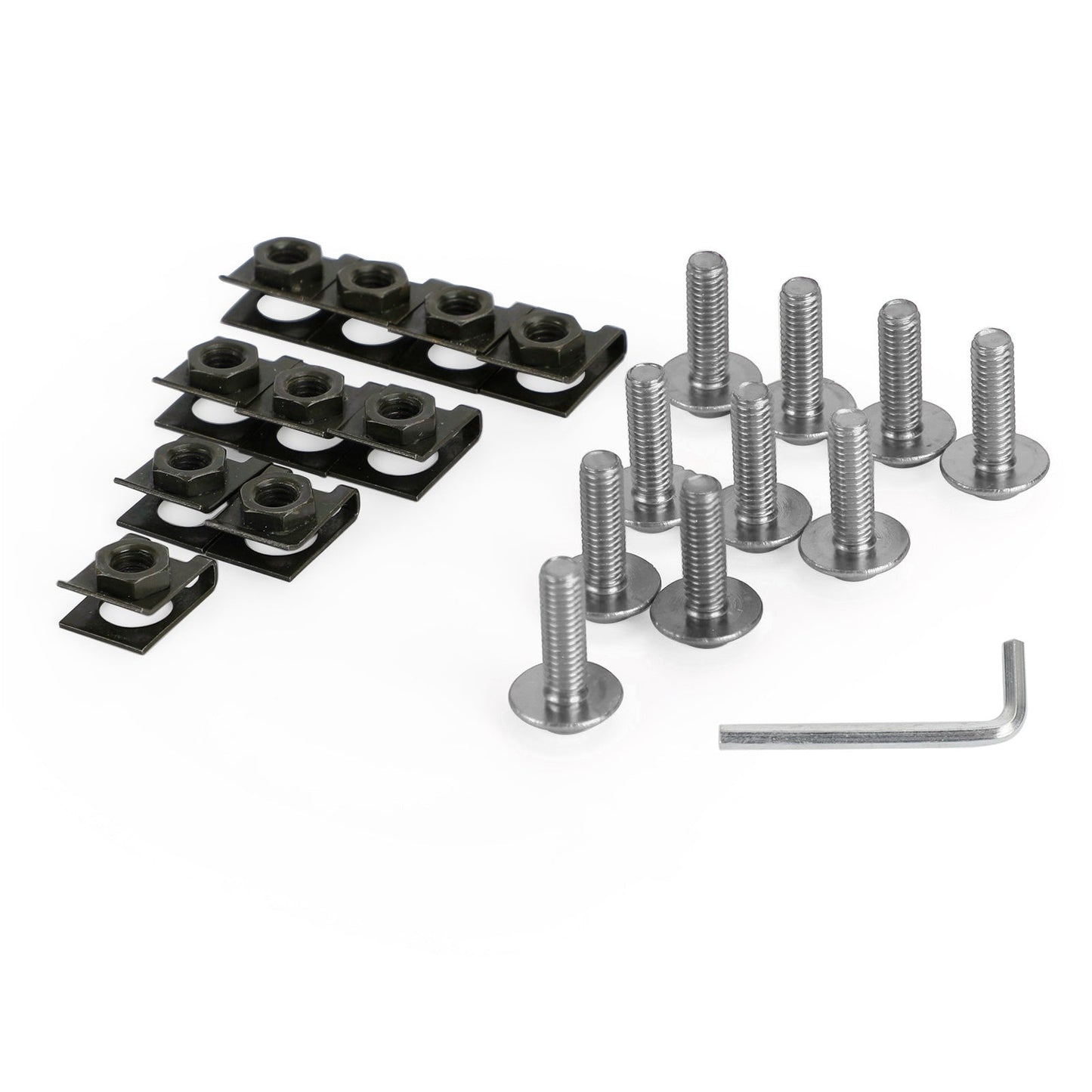 Parabrezza per carenatura in alluminio per moto M6x20mm Kit di clip per bulloni a vite QTY 10 Generico