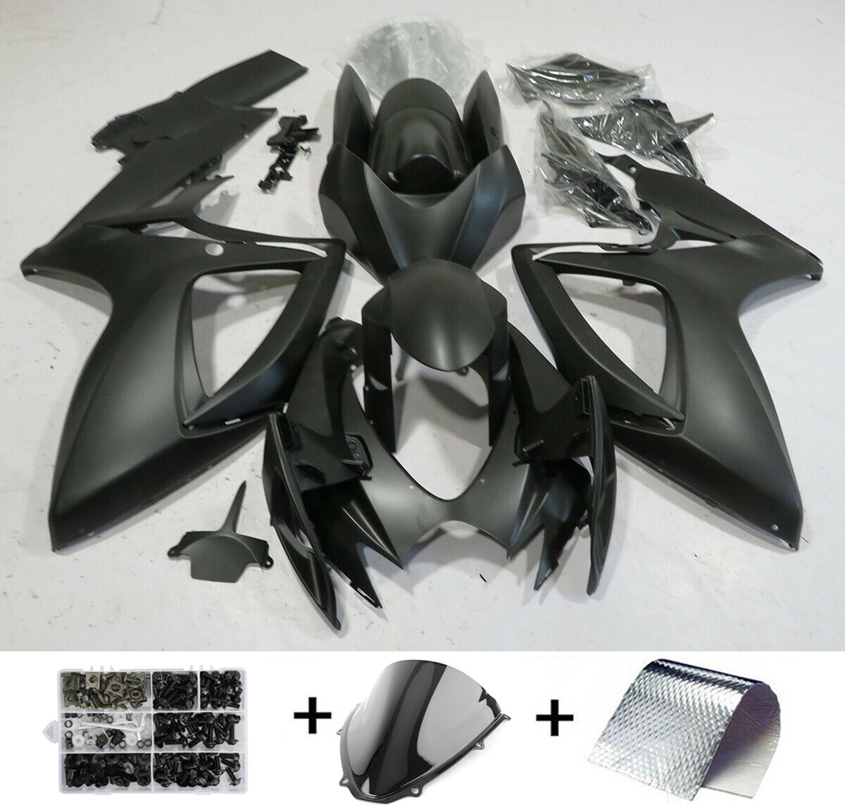 Amotopart 2006-2007 Suzuki GSXR 600/750 Giadding Matt Black Kit