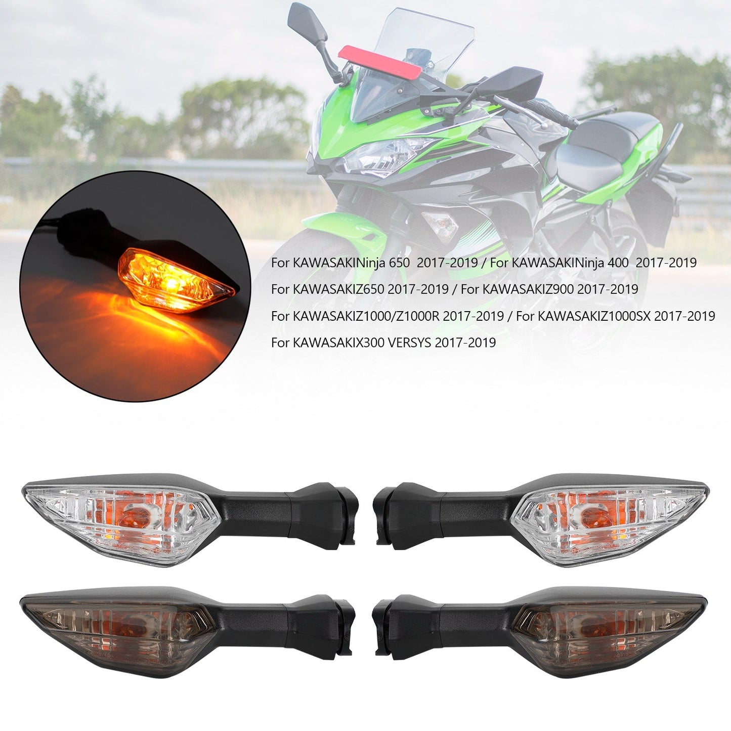 2017-2019 Kawasaki Ninja 650 400 Indicatore luminoso indicatore di direzione