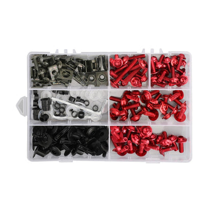 Amotopart 2003-2004 Kawasaki ZX6R 636 Kit di paura rosso nero lucido