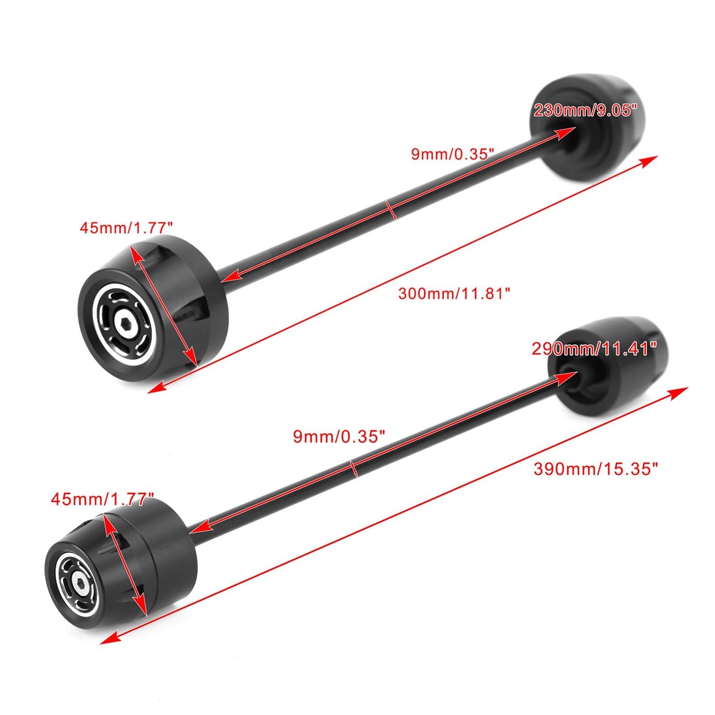 Ducati Scrambler Sixty2 Desert Sled Axle Sliders Proteggi Ruota Nero