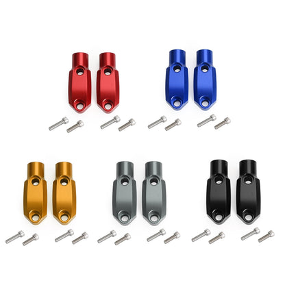 Alluminio CNC 7/8" 22mm Morsetto pompa freno anteriore 10mm Adattatore per montaggio specchio Generico