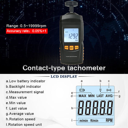 GM8906 Contagiri motore digitale portatile Tachimetro LCD Tachimetro RPM Tester