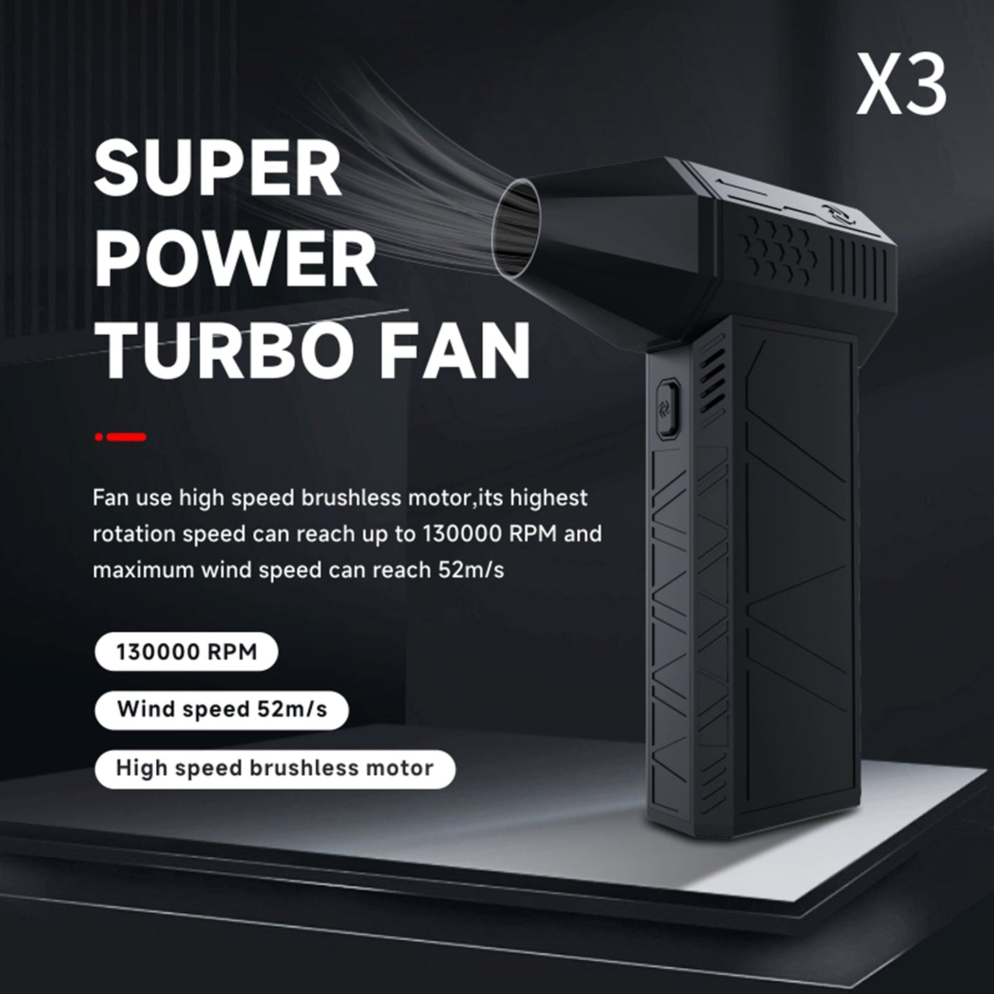 130000 RPM Turbo Blower Jet Fan Violento Turbofan Motore Brushless Ricaricabile