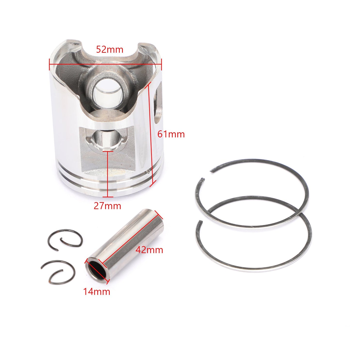 Piston Pin Ring Set STD / +0.25 / +0.50 / +0.75 / +1.00 Alesaggio Misura per Yamaha BWS Aerox Nitro NEOS Ovetto 100 1997-2003 Generico
