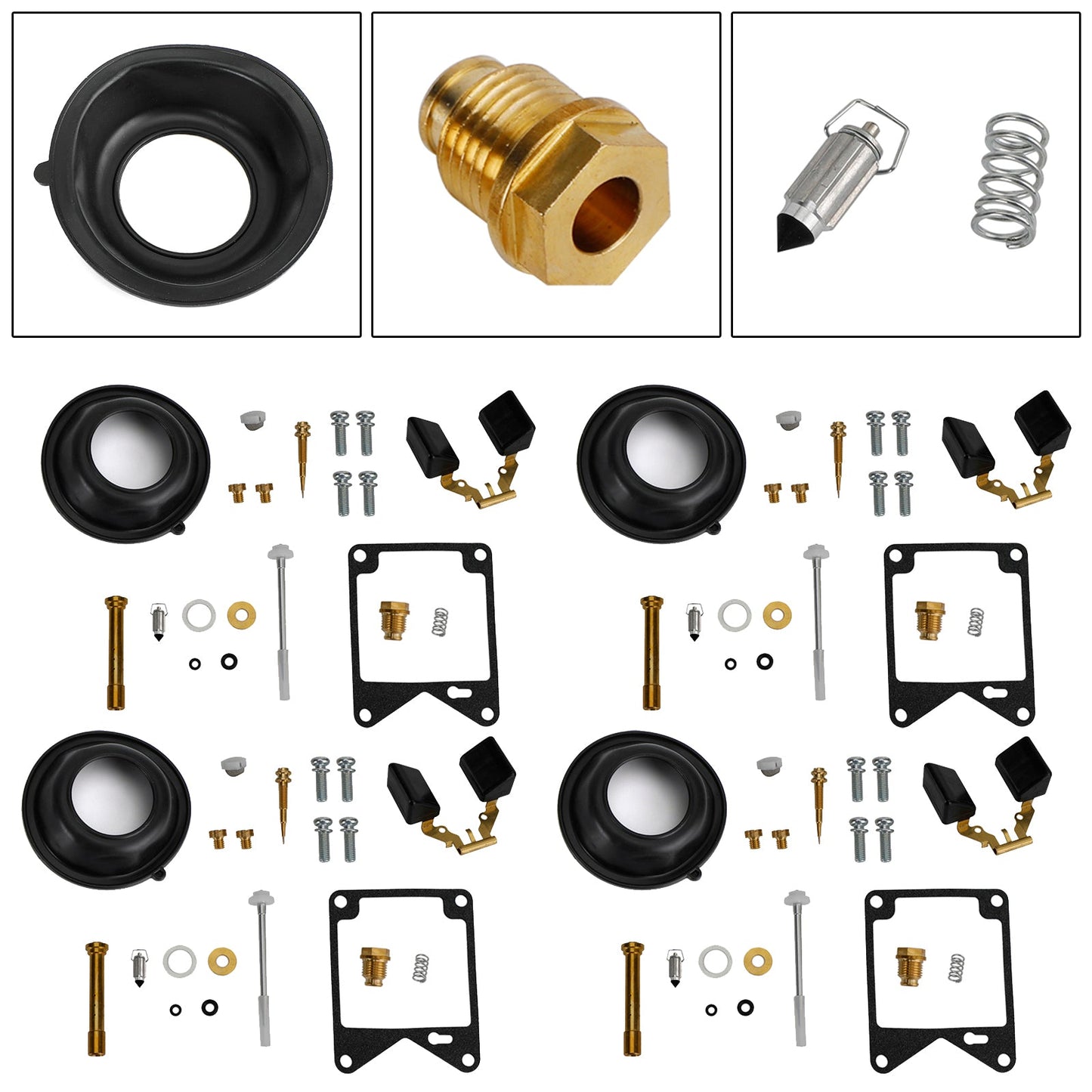 4X 1981-1983 Yamaha Virago 750 XV750 Carburatore Ricostruzione Kit di Riparazione