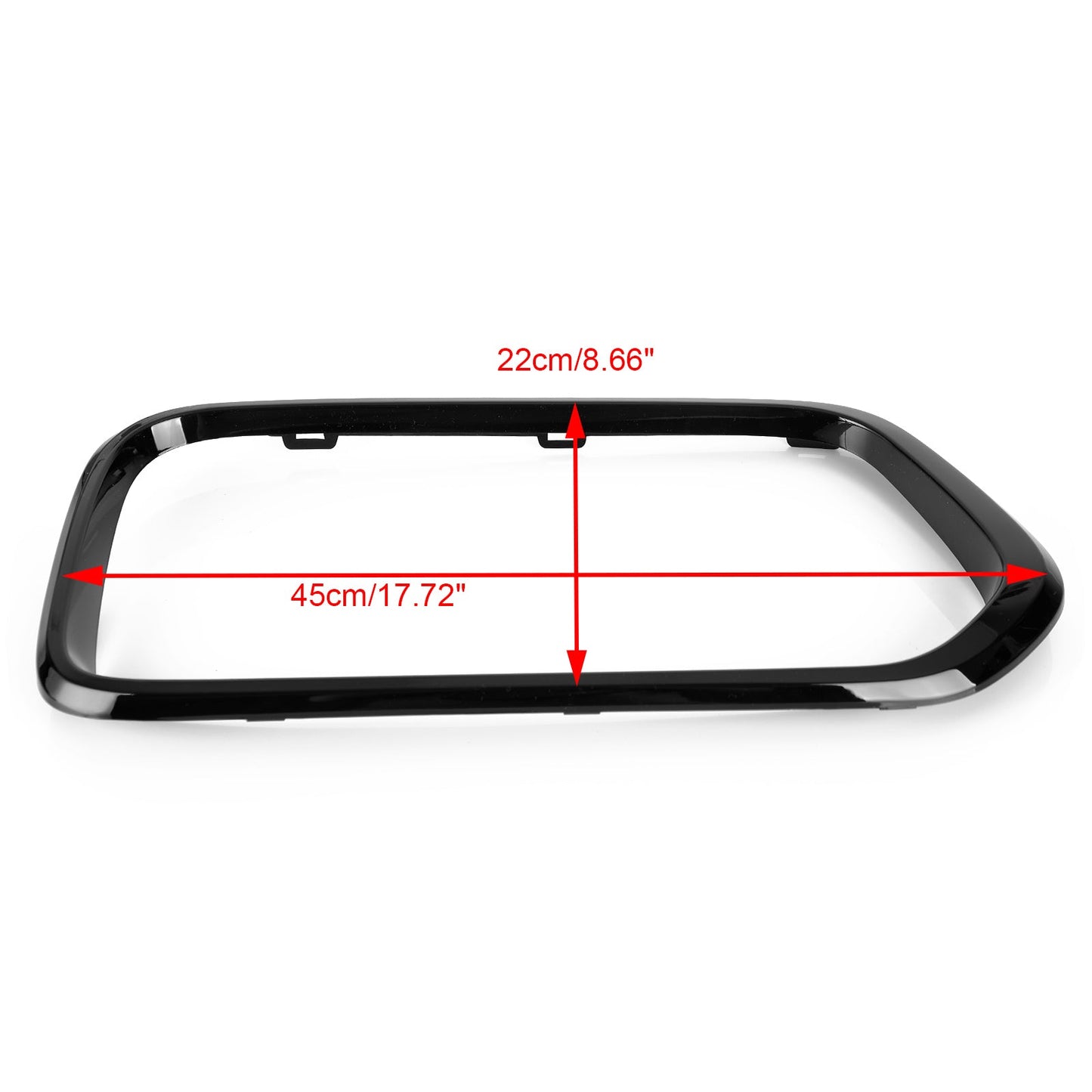2018-2021 BMW X2 Serie F39 Rivestimento del telaio della griglia del paraurti anteriore nero lucido
