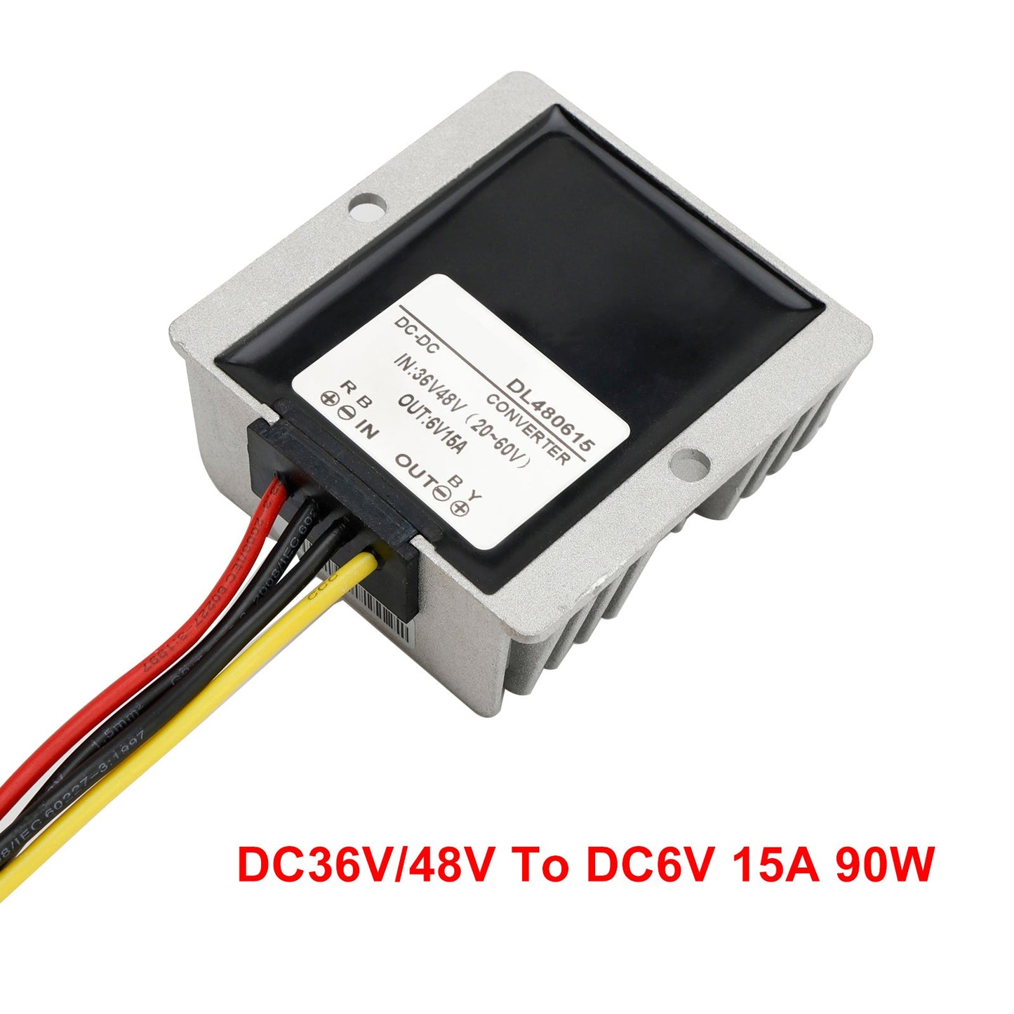 Regolatore convertitore di alimentazione step-down impermeabile DC 36V/48V a 6V 15A 90W