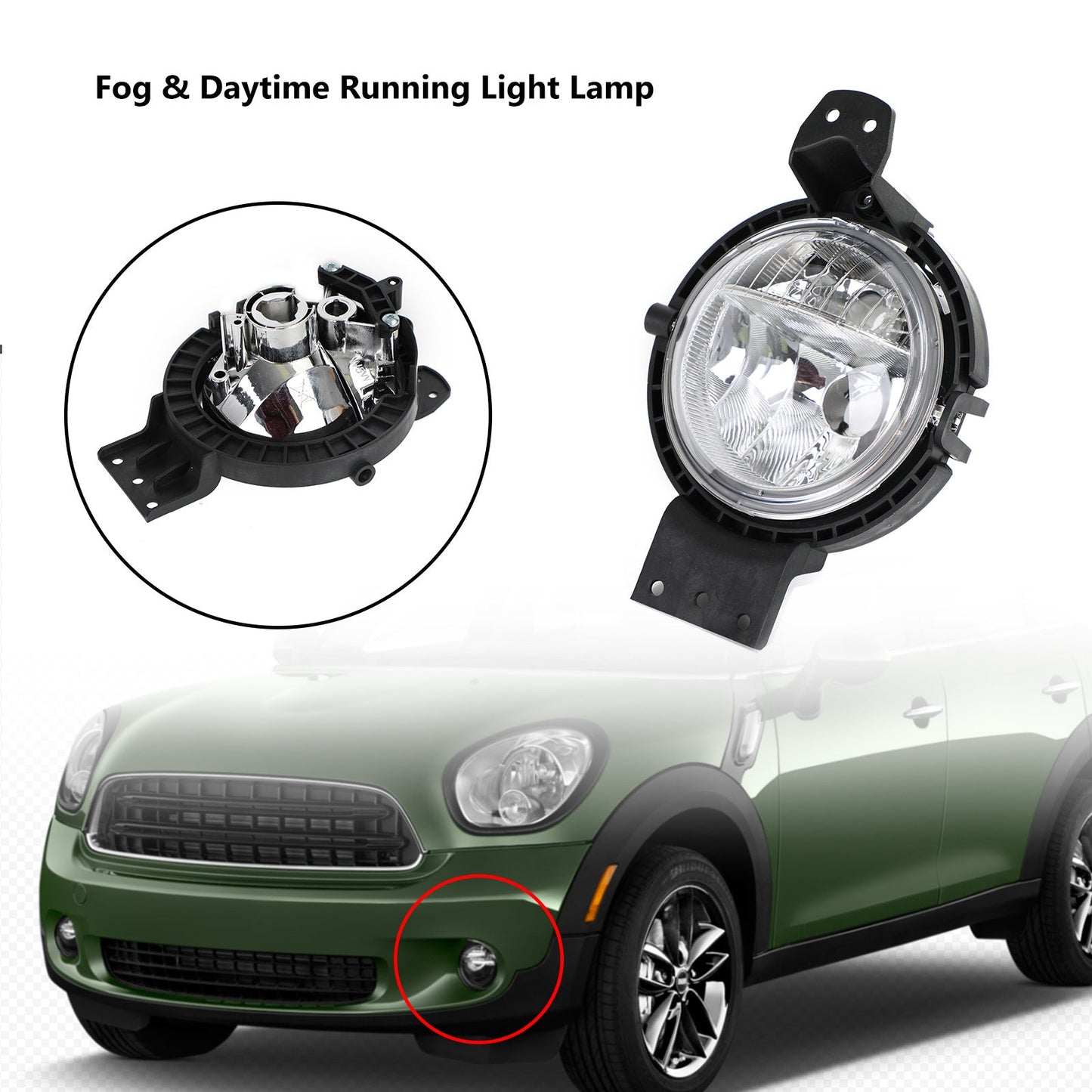 L/R fendinebbia luce di marcia diurna per BMW Mini Countryman R60 2010-2016 generico