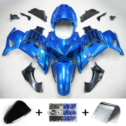 Amotopart Kawasaki 2012-2021 Kit di spostamento blu ZX14R