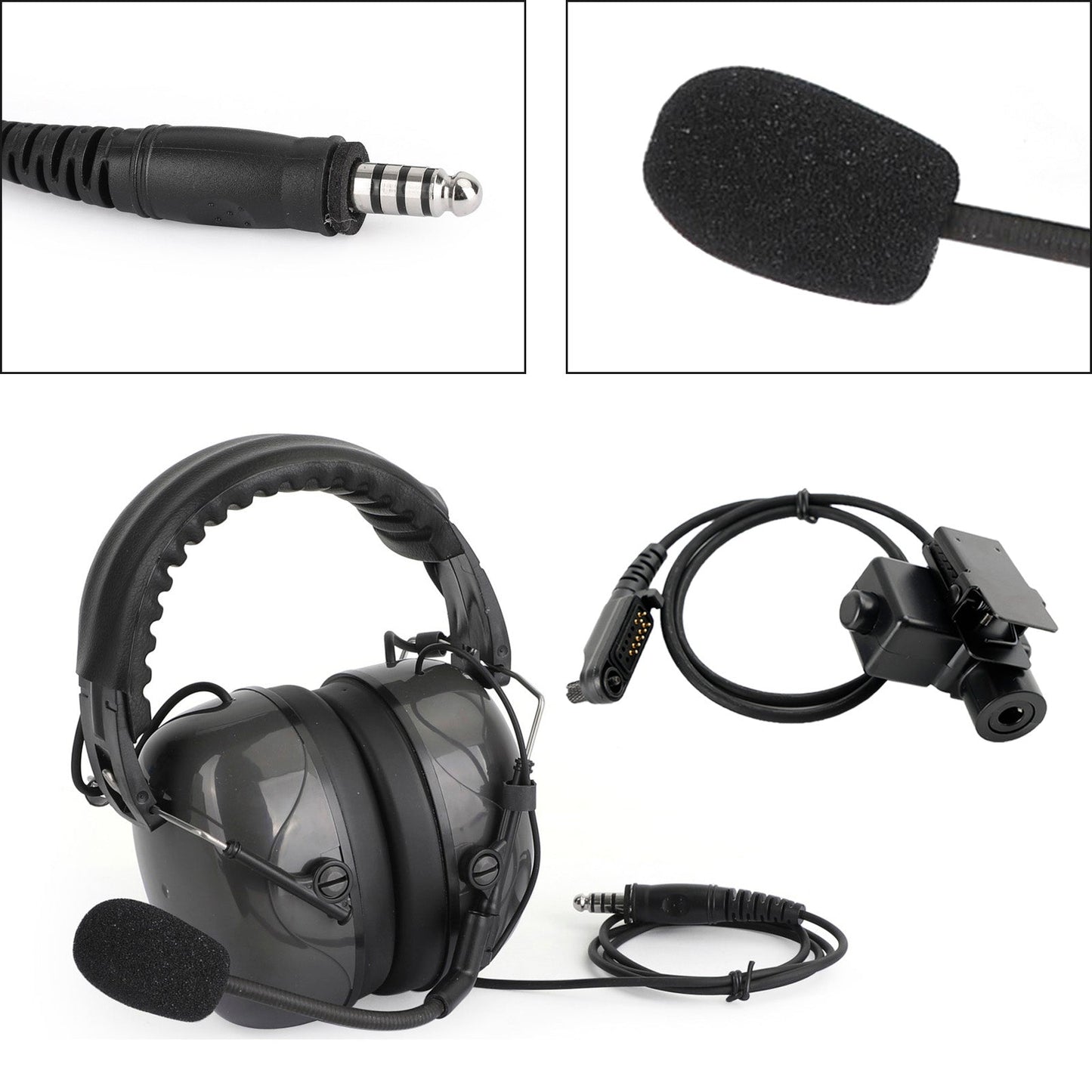 Cuffia regolabile con cancellazione del rumore 7.1-C5 per Hytera PD600 PD602 PD602g PD605