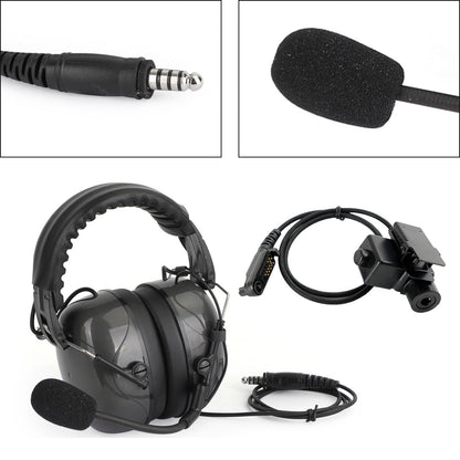 Cuffia regolabile con cancellazione del rumore 7.1-C5 per Hytera PD600 PD602 PD602g PD605
