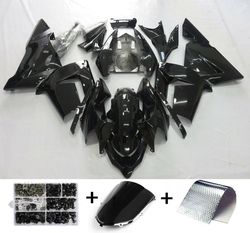 Amotopart rivestimento Kawasaki ZX10R 2004-2005 Giadding Kit di rivestimento nero abbagliante